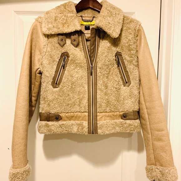 Ashley b by Bernardo Faux-Shearling Jacket - Picture 4 of 6